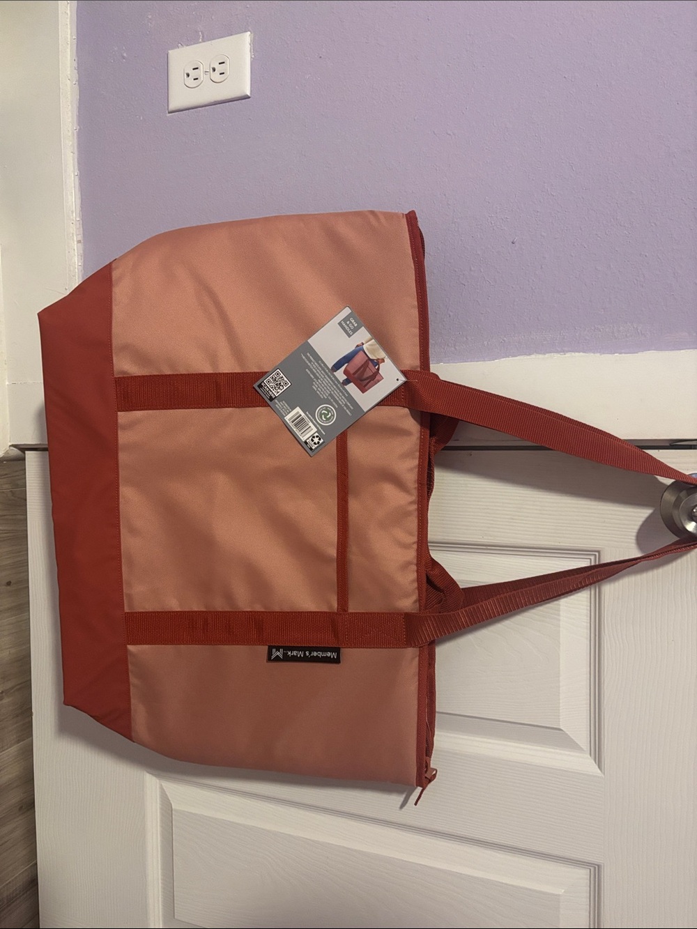 Two-Tone Rust/Peach Tote Bag